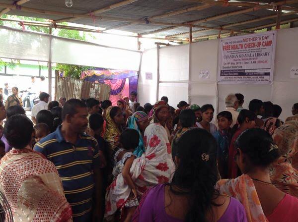 People from surrounding area coming for health check up